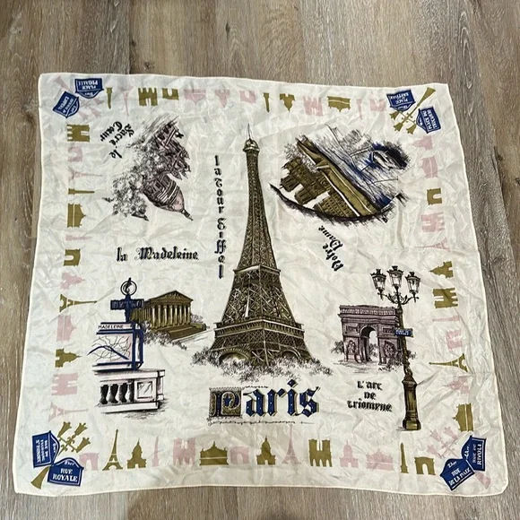 Womens paris scarf - silk - 27in x 25 in. - Picture 1 of 4